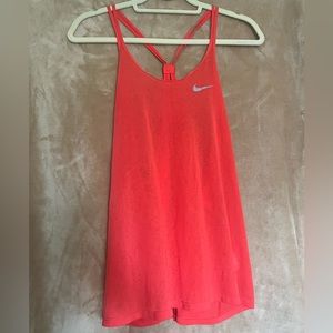 Womens Nike Tank Top Breathable Running Workout Gym Size XL Red Orange